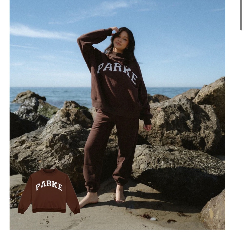 Parke brown Varsity mockneck